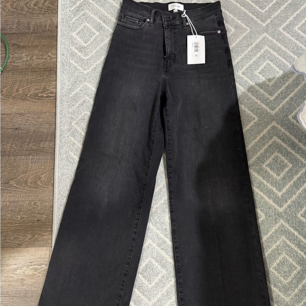 Frame Slim Le Palazzo Jeans in Broken